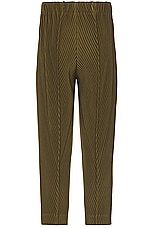 Homme Plisse Issey Miyake Pleats Pants in Olive, view 2, click to view large image.