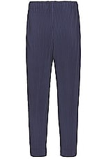 Homme Plisse Issey Miyake Pleated Pants in Blue Charcoal, view 2, click to view large image.