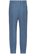 Homme Plisse Issey Miyake Compleat Trousers in Blue Grey, view 2, click to view large image.