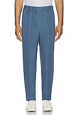 Homme Plisse Issey Miyake Compleat Trousers in Blue Grey, view 4, click to view large image.