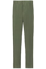 Homme Plisse Issey Miyake Color Pleated Pants in Sage Green, view 1, click to view large image.