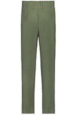 Homme Plisse Issey Miyake Color Pleated Pants in Sage Green, view 2, click to view large image.