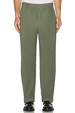 Homme Plisse Issey Miyake Color Pleated Pants in Sage Green, view 4, click to view large image.