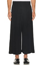 Homme Plisse Issey Miyake Tucked Pants in Black, view 3, click to view large image.