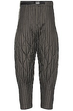 Homme Plisse Issey Miyake Padded Pleats Relaxed Pant in Khaki | FWRD