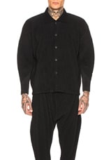 Homme Plisse Issey Miyake Coaches Jacket in Black | FWRD