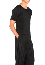 Homme Plisse Issey Miyake Short Sleeve Tee in Black, view 3, click to view large image.