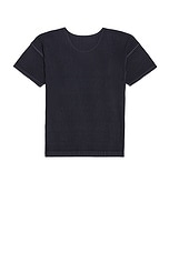 Homme Plisse Issey Miyake Short Sleeve Tee in Navy, view 2, click to view large image.