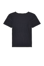 Homme Plisse Issey Miyake Basics Tee in Navy, view 2, click to view large image.