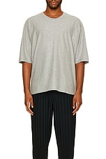 Homme Plisse Issey Miyake Release Basic Tee in Gray, view 3, click to view large image.