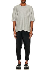 Homme Plisse Issey Miyake Release Basic Tee in Gray, view 4, click to view large image.