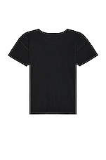 Homme Plisse Issey Miyake Basics Tee in Black, view 2, click to view large image.