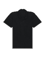 Homme Plisse Issey Miyake Polo in Black, view 1, click to view large image.