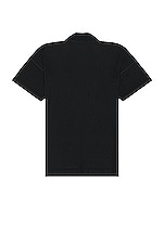 Homme Plisse Issey Miyake Polo in Black, view 2, click to view large image.