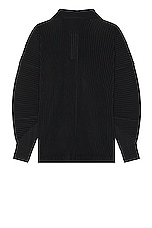Homme Plisse Issey Miyake Issey Miyake Pleated Polo in Black, view 2, click to view large image.