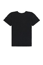 Homme Plisse Issey Miyake Basic T-shirt in Black, view 1, click to view large image.
