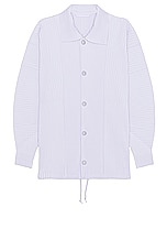 Homme Plisse Issey Miyake Shirt in Soft Lavender, view 1, click to view large image.