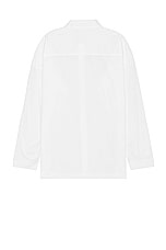 Homme Plisse Issey Miyake Jersey Shirt in White, view 2, click to view large image.