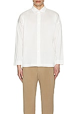 Homme Plisse Issey Miyake Jersey Shirt in White, view 3, click to view large image.