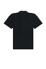 Homme Plisse Issey Miyake Basic Polo in Black, view 1, click to view large image.