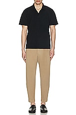 Homme Plisse Issey Miyake Basic Polo in Black, view 5, click to view large image.