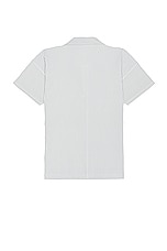 Homme Plisse Issey Miyake Basic Polo in Light Grey, view 2, click to view large image.