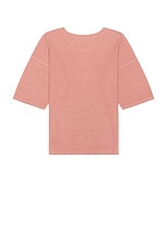 Homme Plisse Issey Miyake Pleated T-shirt in Dull Pink, view 2, click to view large image.