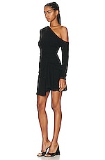 IRO Merimi Dress in Black & Lurex, view 3, click to view large image.