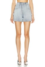IRO Canio Embellished Short in Blue Washed, view 1, click to view large image.