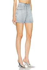 IRO Canio Embellished Short in Blue Washed, view 2, click to view large image.