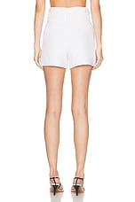 IRO Vanay Paperbag Belted Short in Ecru & White, view 3, click to view large image.