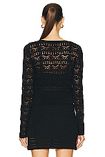 IRO Leylae Crochet Cardigan in Black, view 4, click to view large image.