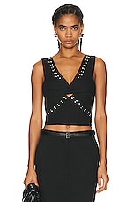IRO Ryad Top in Black, view 1, click to view large image.