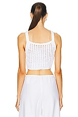 IRO Ozzy Knit Halter Tank in White, view 3, click to view large image.
