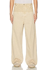 Isabel Marant Keren Slouchy Denim Jean in Ecru, view 3, click to view large image.