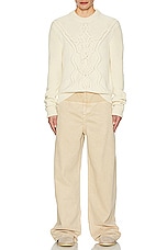 Isabel Marant Keren Slouchy Denim Jean in Ecru, view 5, click to view large image.