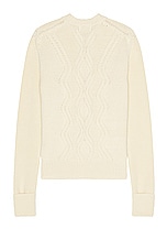 Isabel Marant Tristan Crafty Cable Knit Sweater in Ecru, view 2, click to view large image.