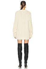 Isabel Marant Tristan Crafty Cable Knit Sweater in Ecru, view 3, click to view large image.