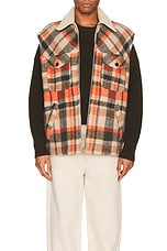 Isabel Marant Kiraneo Vest in Ecru & Orange, view 4, click to view large image.