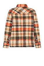 Isabel Marant Kervon Overshirt in Ecru & Orange, view 2, click to view large image.