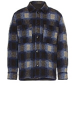 Isabel Marant Kervon Overshirt in Navy, view 1, click to view large image.