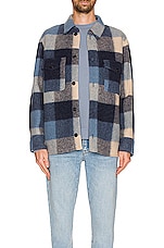 Isabel Marant Kervon Shirt Jacket in Blue, view 3, click to view large image.