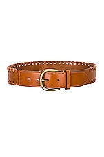 Isabel Marant Zaf Braided Leather Belt in Natural, view 1, click to view large image.