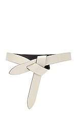 Isabel Marant Lecce Belt in Chalk & Black, view 1, click to view large image.