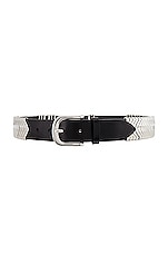 Isabel Marant Tehora Belt in Black & Silver, view 1, click to view large image.