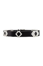 Isabel Marant Tehora Belt in Black & Silver, view 2, click to view large image.