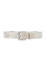 Isabel Marant Tehora Belt in Chalk & Silver, view 1, click to view large image.