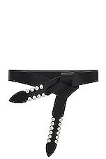 Isabel Marant Lecce Belt in Black & Silver, view 1, click to view large image.