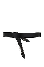 Isabel Marant Lecce Belt in Black & Silver, view 2, click to view large image.