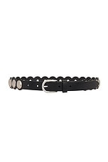 Isabel Marant Giavi Belt in Black & Silver, view 1, click to view large image.